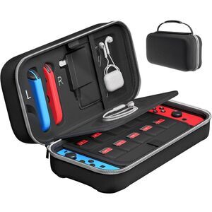 Switch Carrying Case Black Nintendo Switch Portable Hard Shell Accessories FC6